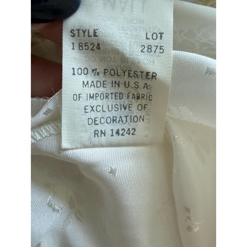 Vintage Carole Hochman Ivory Lace Nightgown, Floral Jacquard Slip (Size Small) - Picture 5 of 9